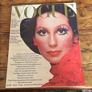 Vintage Vogue Magazine Chet December 1972